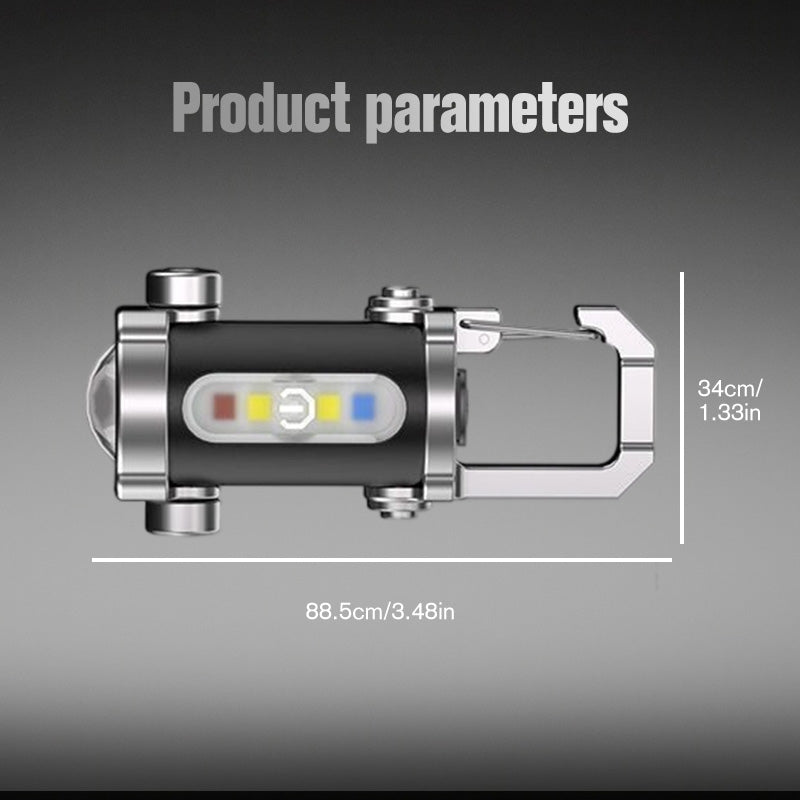 🎁1+1 INGYEN！Hordozható, újratölthető és fényes zseblámpa kulcstartóval