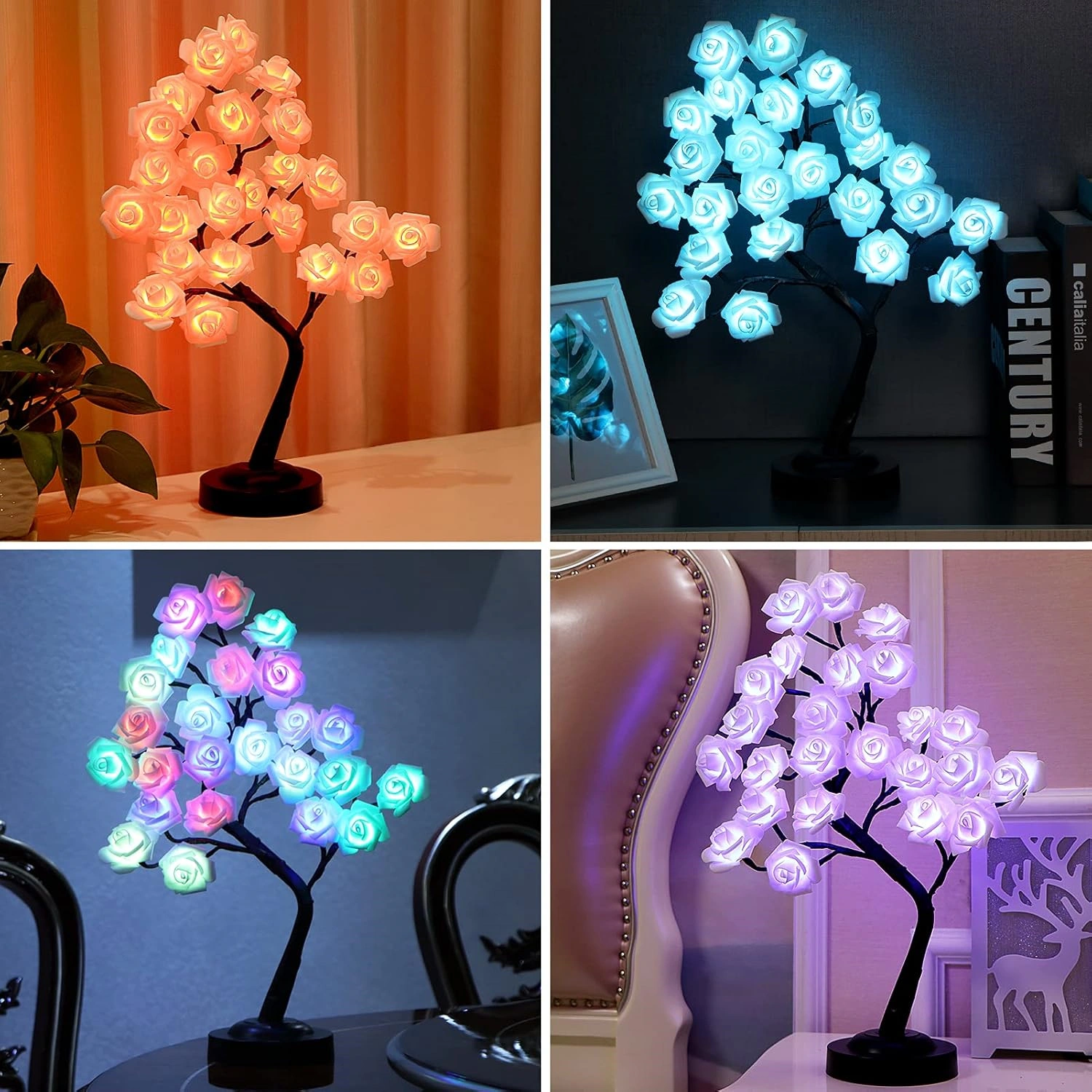 🌹 Романтична декоративна лампа с рози ✨Топла светлина за специални моменти