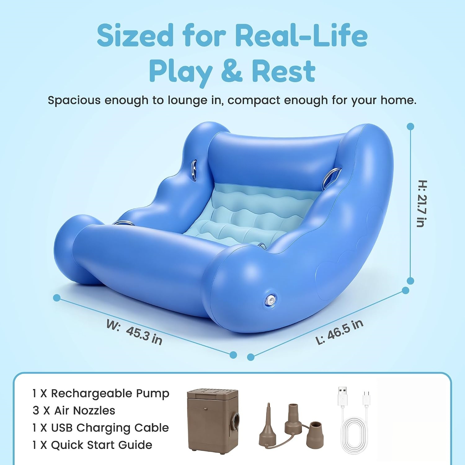 Sensory Rocking Inflatable Chair for Kids – Soft Bouncer with Curved Base 🪑✨🎈
