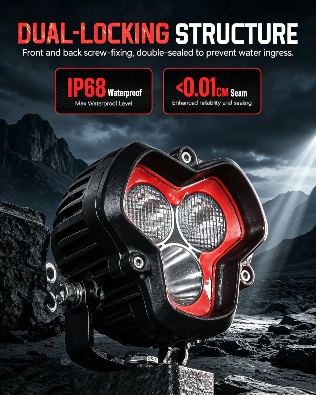 Ultimate Off-Road Lighting Upgrade-3-Inch Dual Color LED Pod Lights With High Brightness Beam, Custom DRL Effects, Weather-Resistant Design & Easy Installation Kit