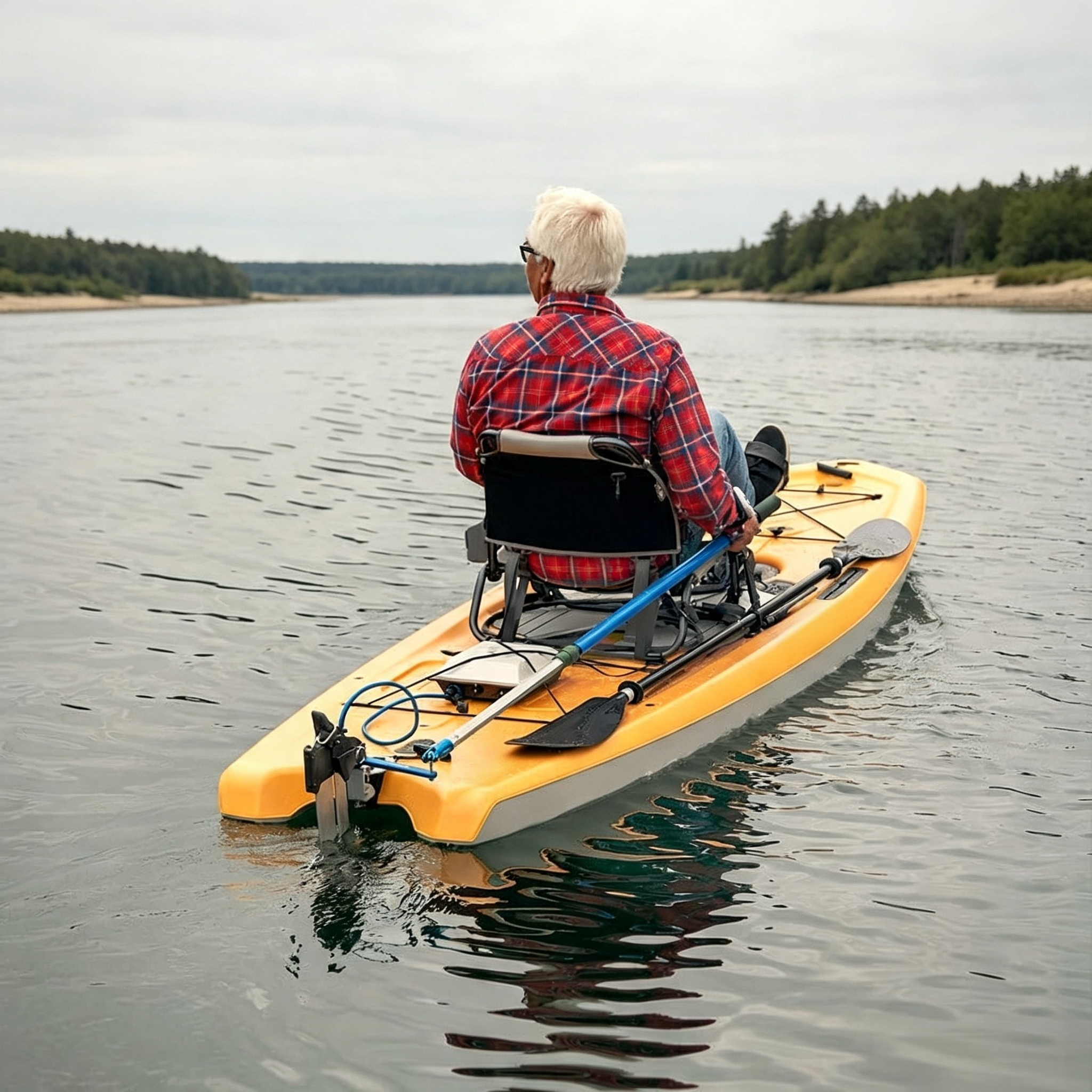 Universal Kayak Rudder Steering System – Electric Motor-Ready for Smooth Navigation 🚣🌊⚡