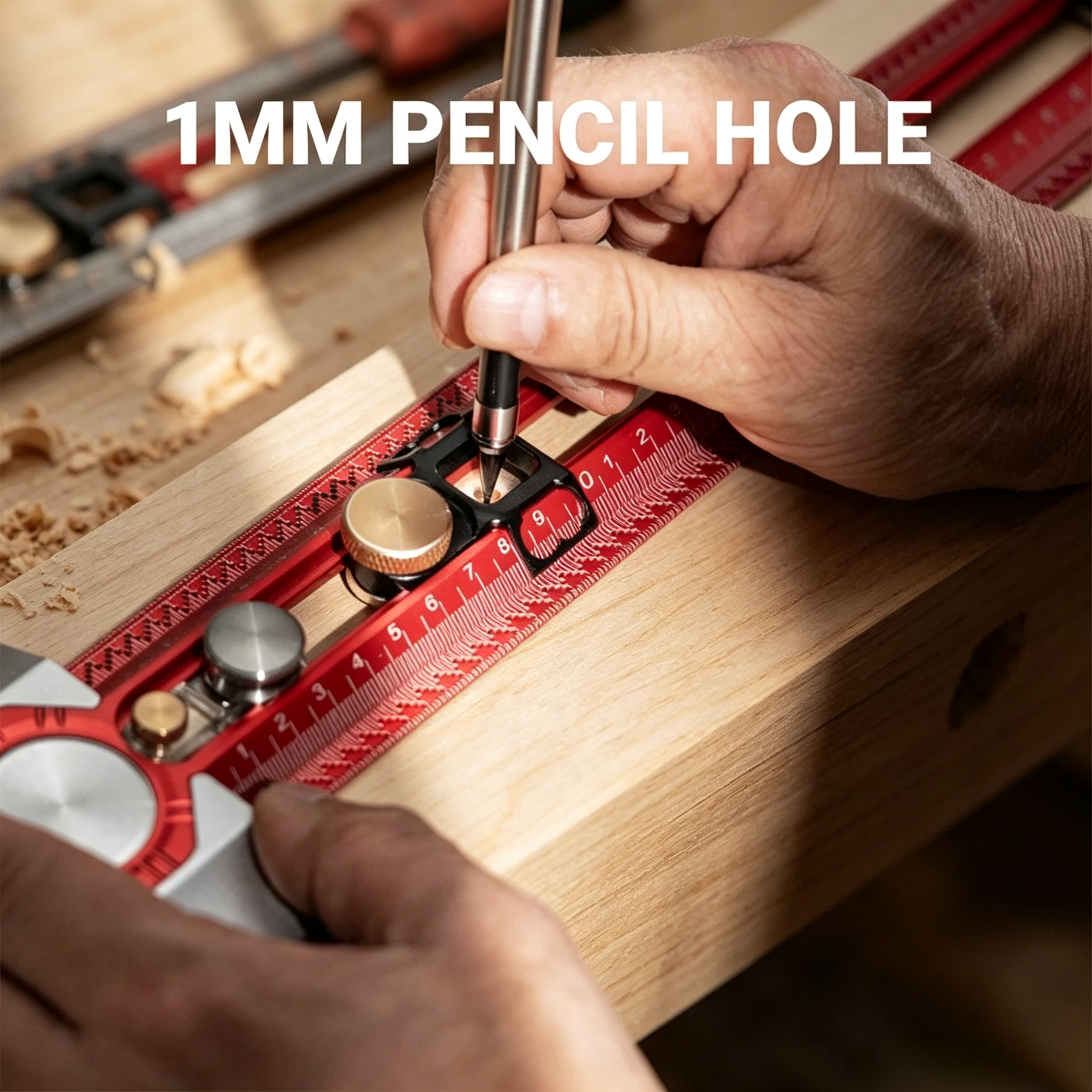 Precision Woodworking Scriber – T‑Square Layout Tool for Accurate Marking & Drilling 📐✨