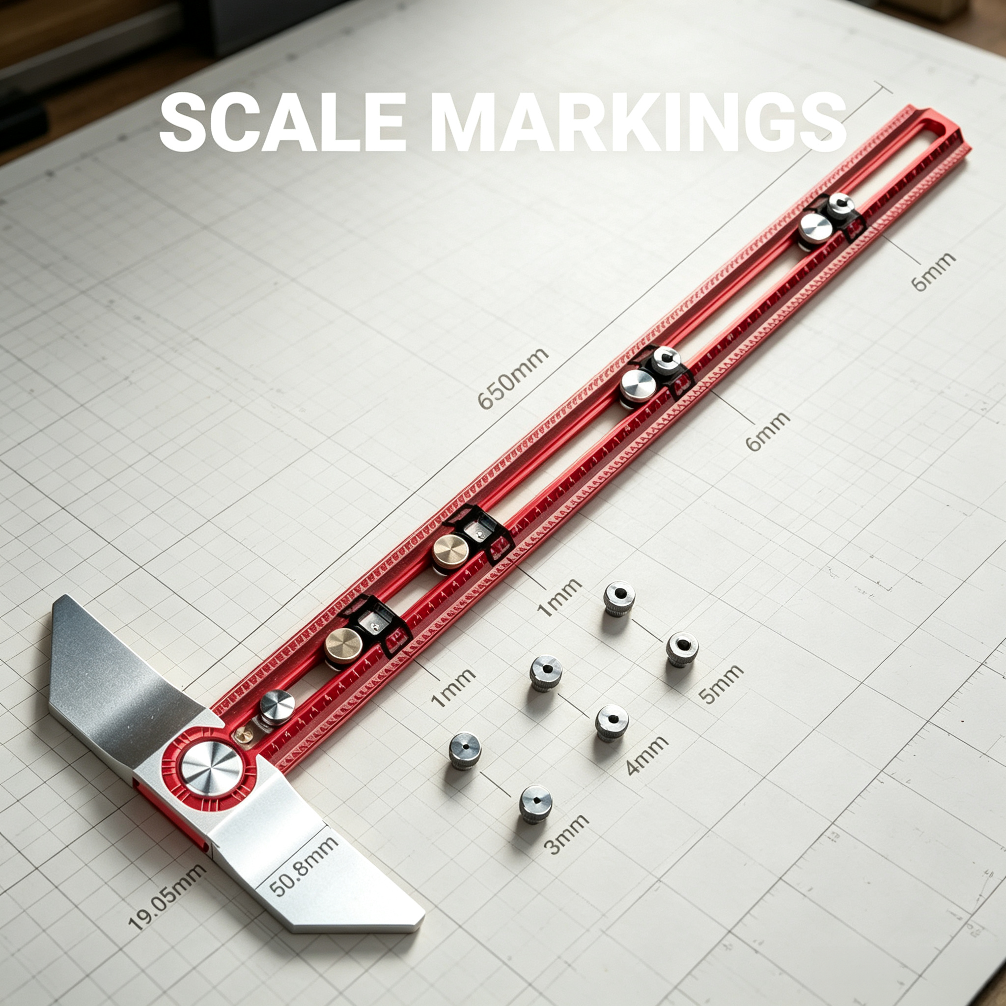 Precision Woodworking Scriber – T‑Square Layout Tool for Accurate Marking & Drilling 📐✨