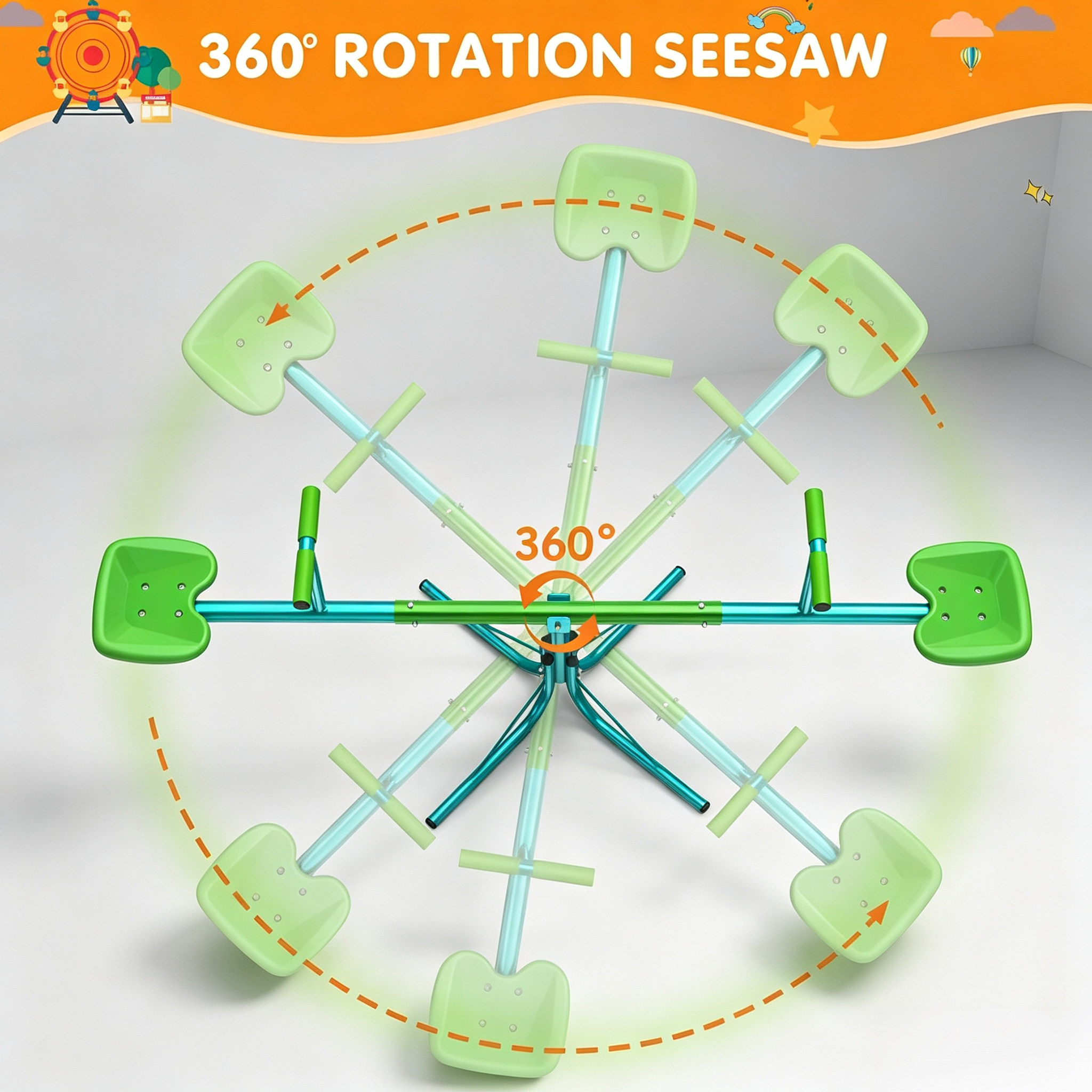 360 degree spinning seesaw