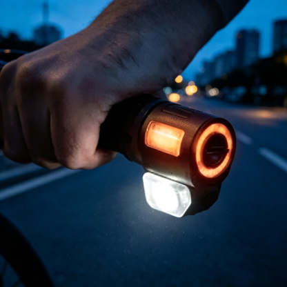 Bicycle Safety Light System, 360° Rechargeable Cycling Light with Turn Signal Side Visibility