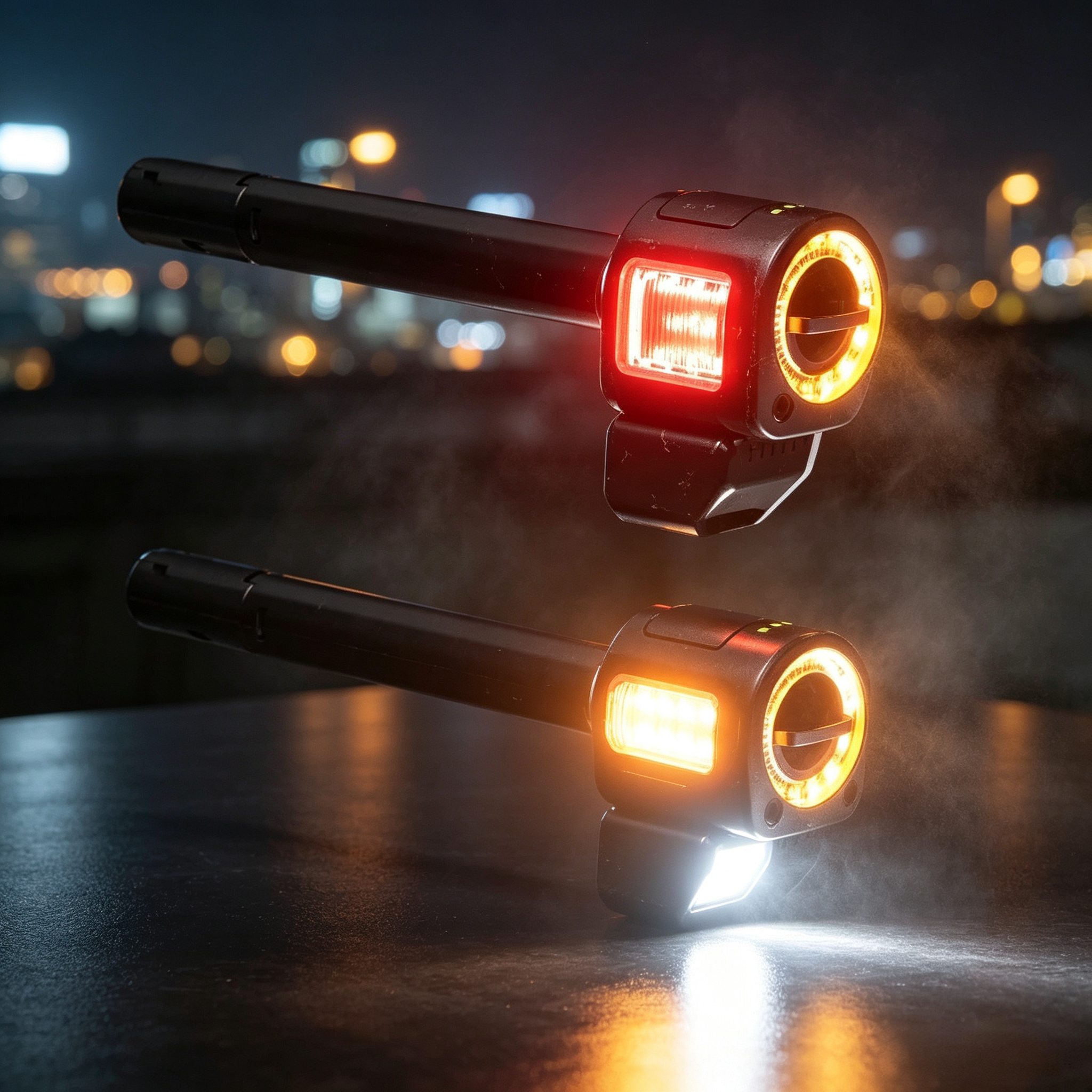 Bicycle Safety Light System, 360° Rechargeable Cycling Light with Turn Signal Side Visibility