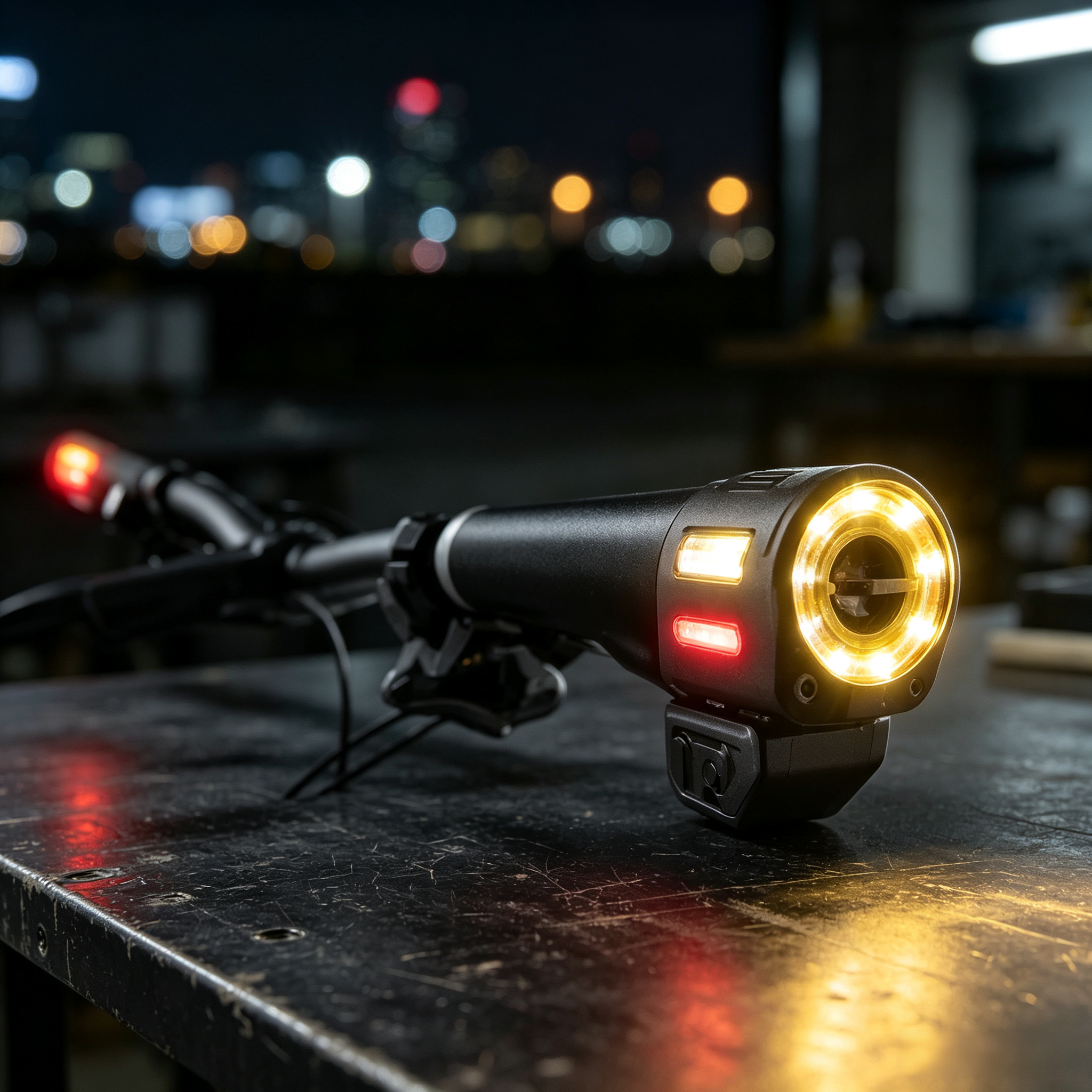 Bicycle Safety Light System, 360° Rechargeable Cycling Light with Turn Signal Side Visibility