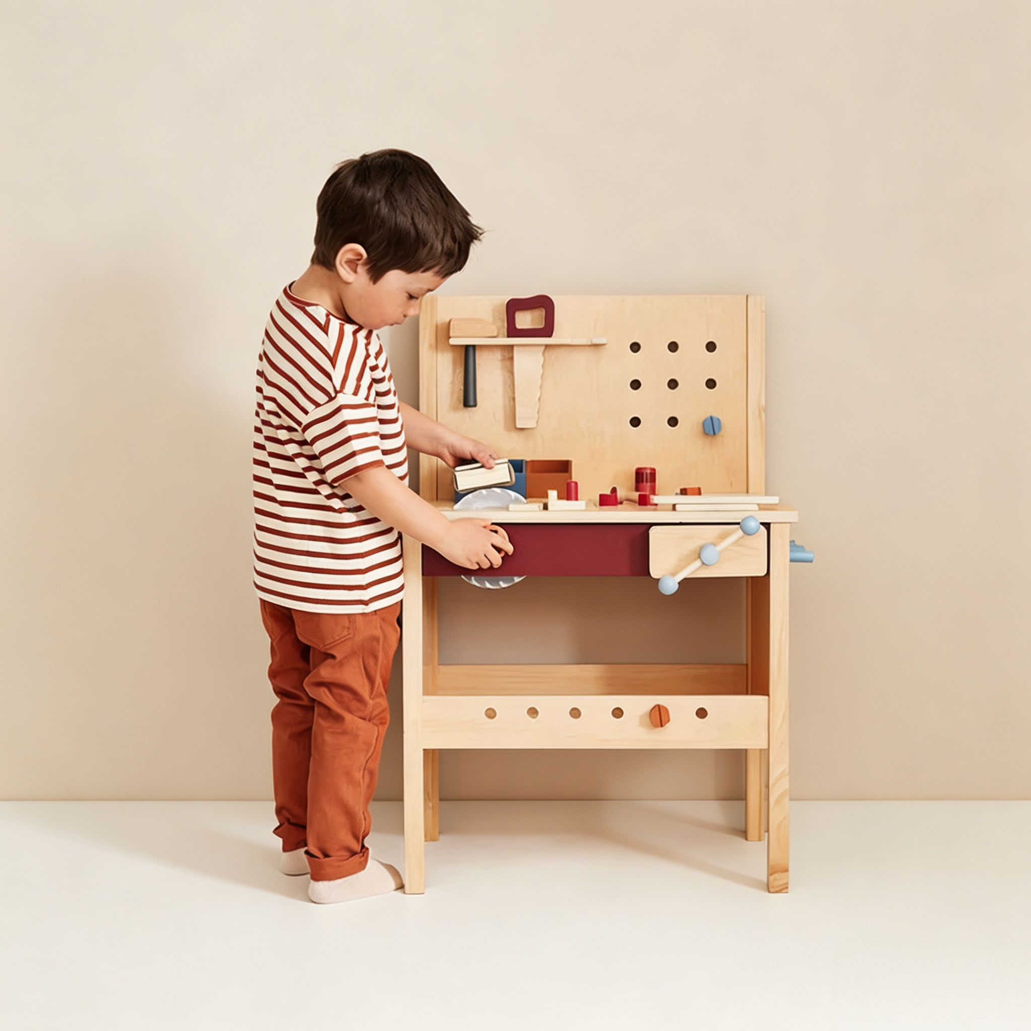 Kids wooden tool bench workshop