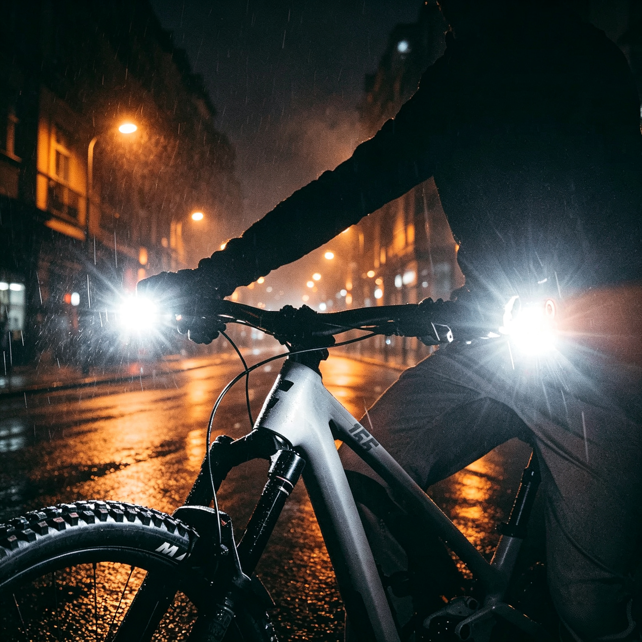 Bicycle Safety Light System, 360° Rechargeable Cycling Light with Turn Signal Side Visibility