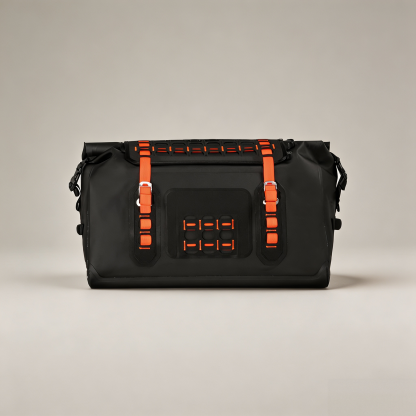 50L Waterproof Motorcycle Adventure Drypack – Rack-Free Pillion Mount, Self-Locking Straps, MOLLE-Ready Tail Bag for Touring & Off-Road