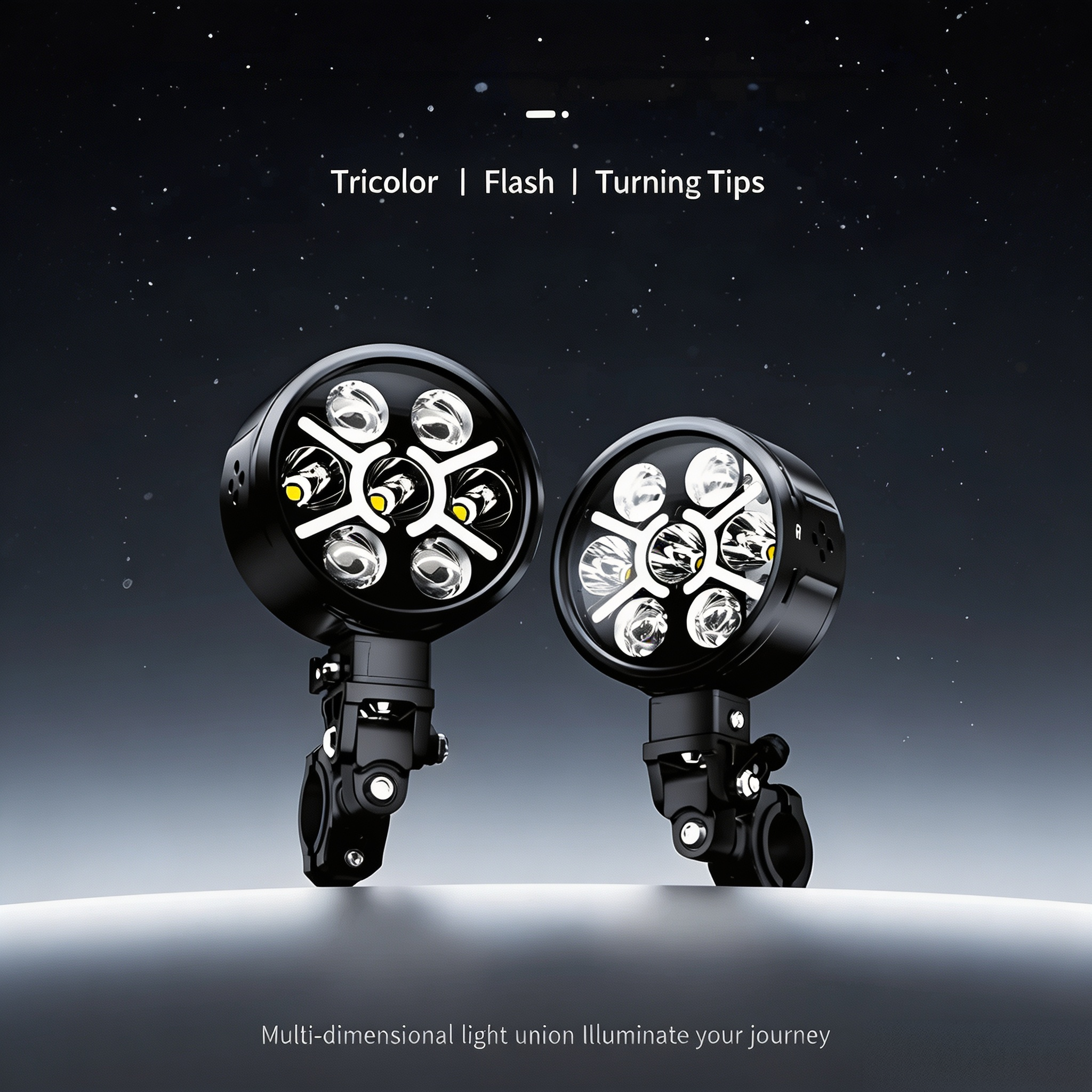 Motorcycle Auxiliary Driving Lights – 14,800LM Multi-Mode LED System with Turn Signal Sync