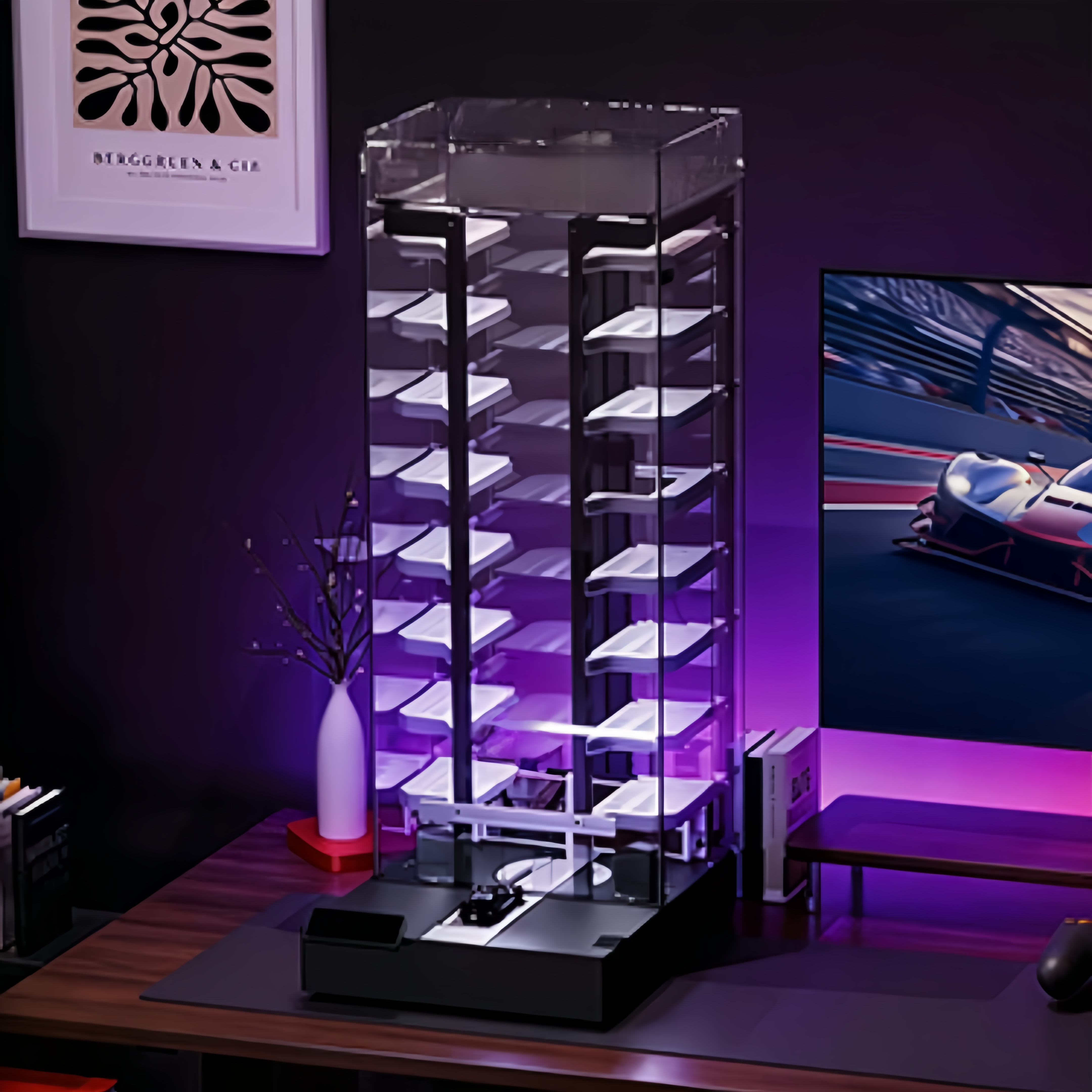 Smart Display Garage for Model Cars – Climate-Controlled Storage with Adjustable Lighting 🚗✨🏠