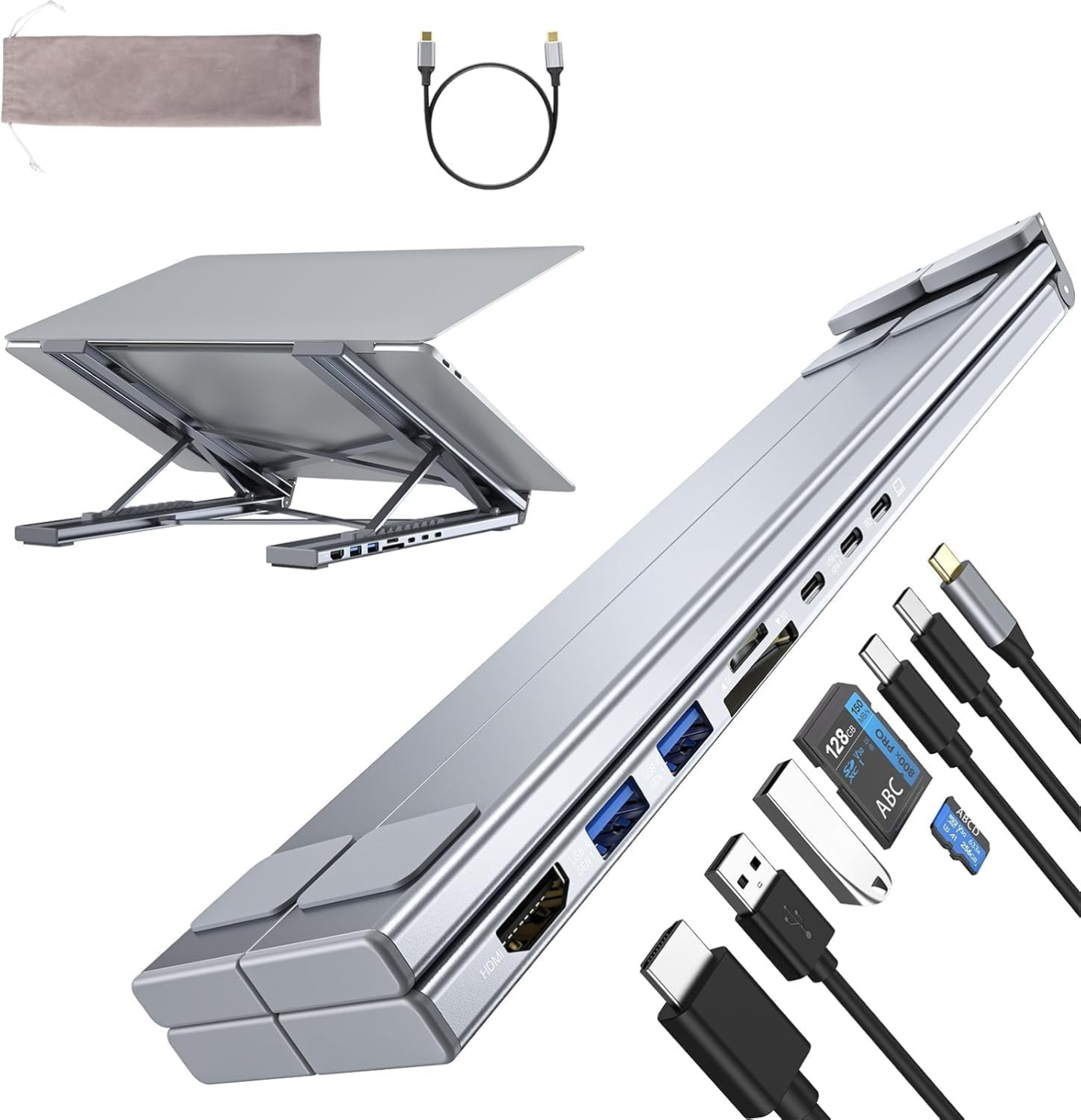 Laptop docking station stand