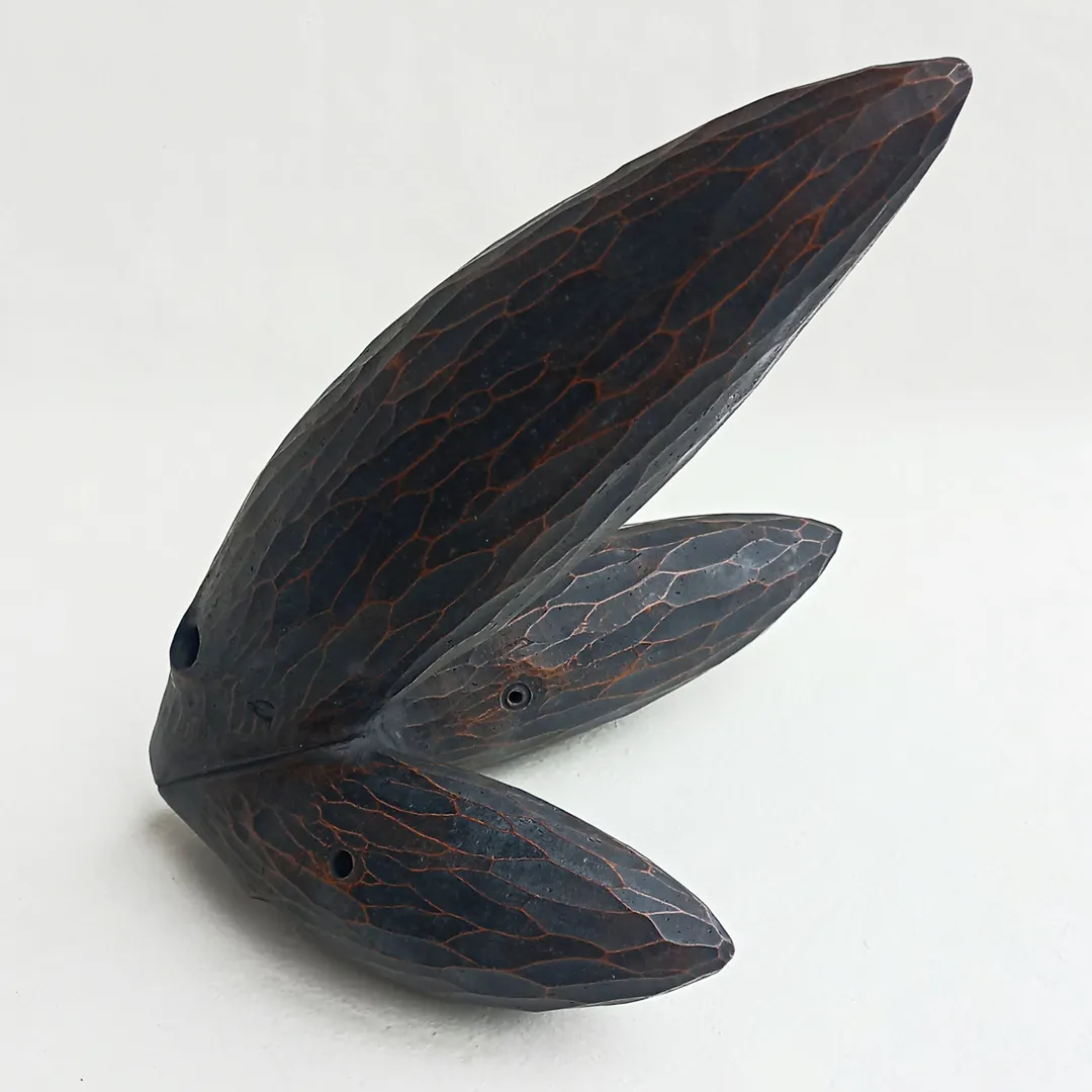 Triple Chamber Flute "Forest Meditation" – Ceramic Musical Instrument