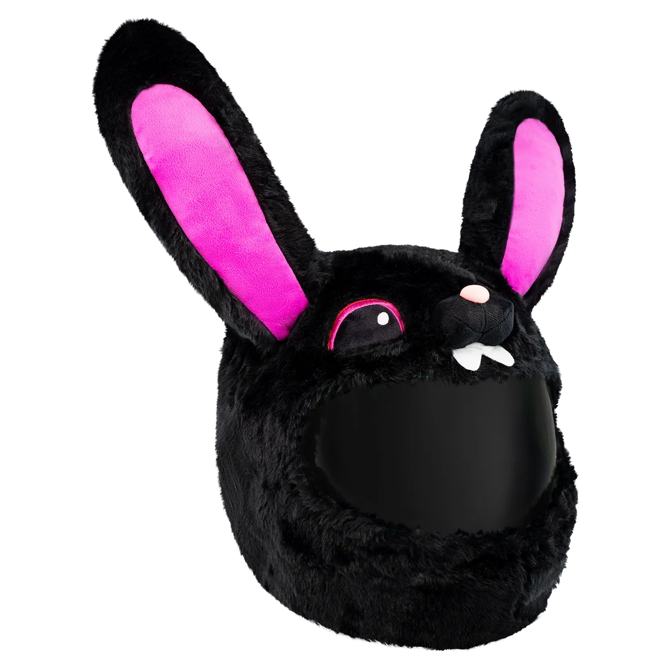 Motorcycle Helmet Cover - Black Bunny