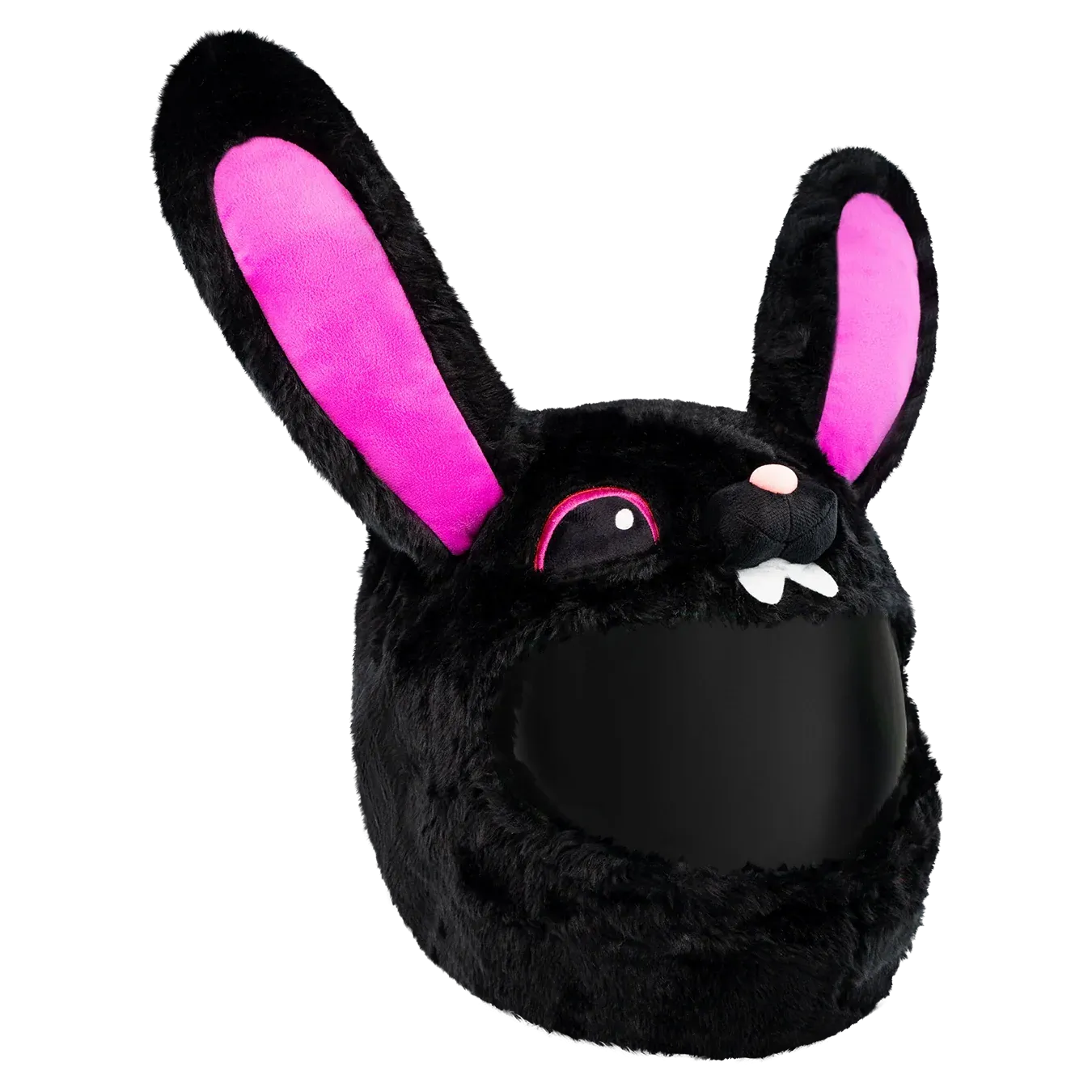 Motorcycle Helmet Cover - Black Bunny