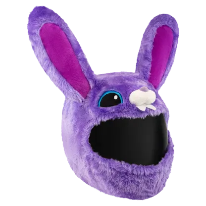 Motorcycle Helmet Cover - Purple Bunny