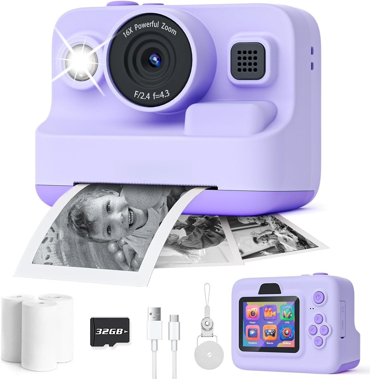 Print & Play Kids Camera – Instant Print Camera for Ages 3-12 📸🖨️✨