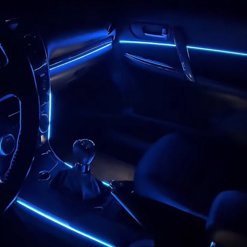 Ambient Glow Car Light Strips – Customizable Multicolor LED Kit