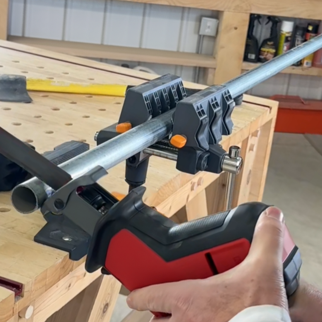 360° Articulating Bench Vise – Lock Any Angle With One Hand, 8 Locking Positions, Swap-In Jaw Pads, Base & XL