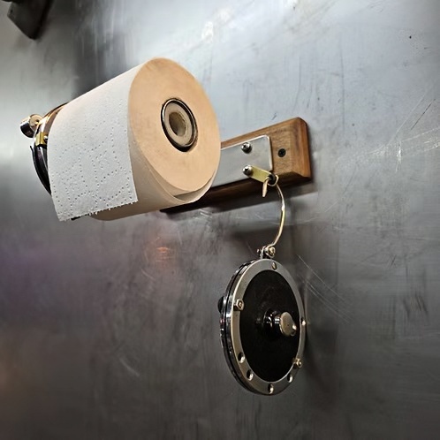 Fishing Reel Toilet Paper Holder – Vintage Wall Mount with Functional Reel 🎣🧻🔄