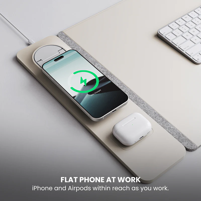 Wireless Charging Desk Mat | Ample Space for an Organized Workspace
