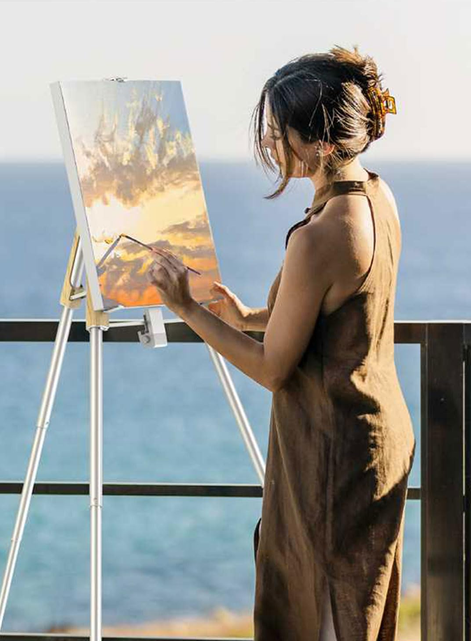 Foldable outdoor sketching easel