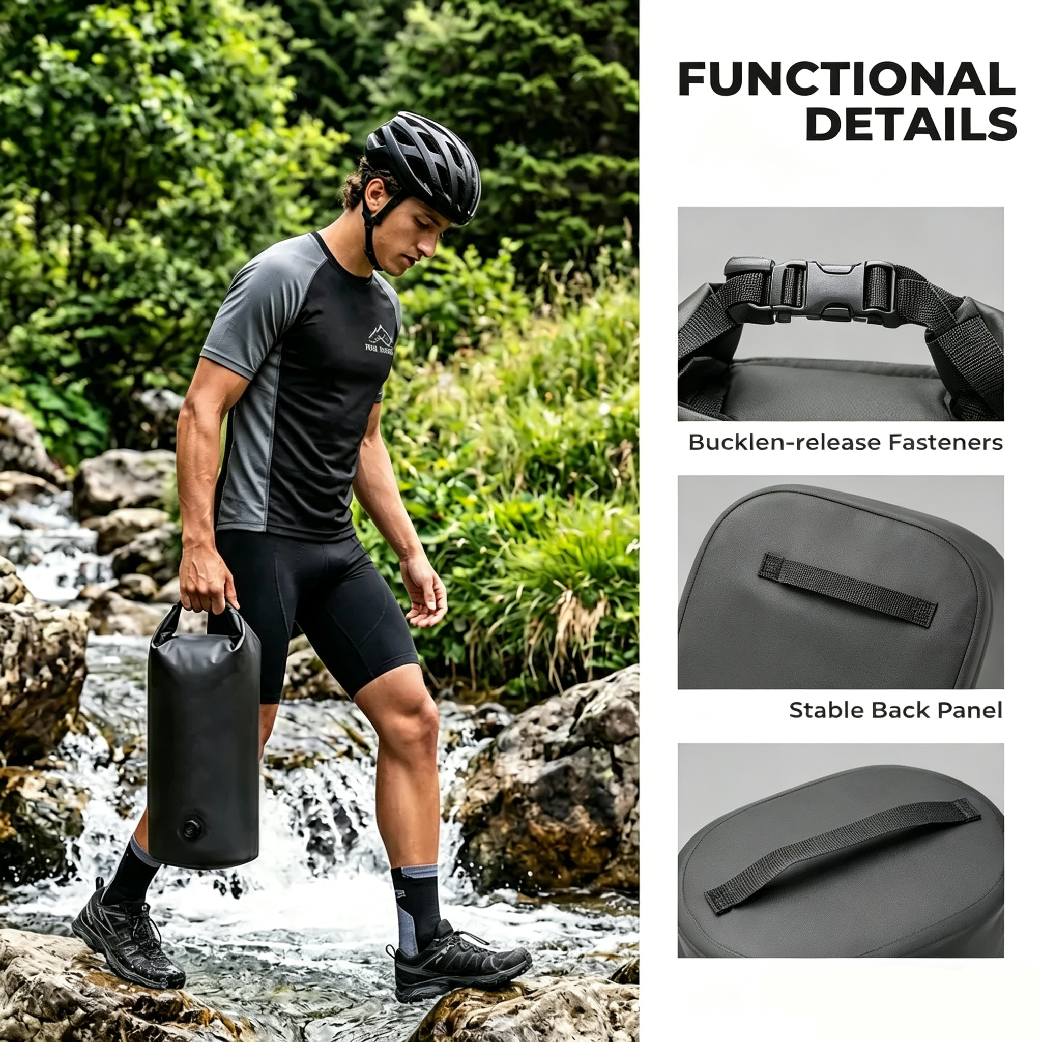 Bikepacking Fork Bag – 6L Quick-Release Waterproof