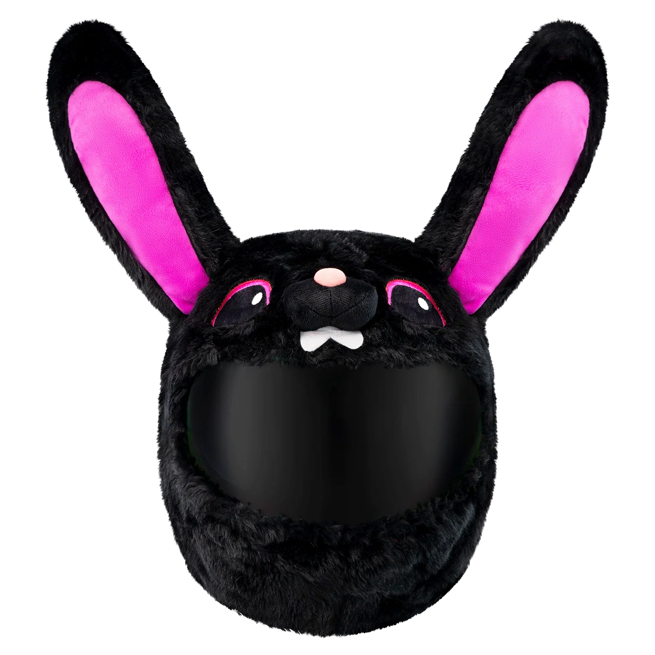 Motorcycle Helmet Cover - Black Bunny