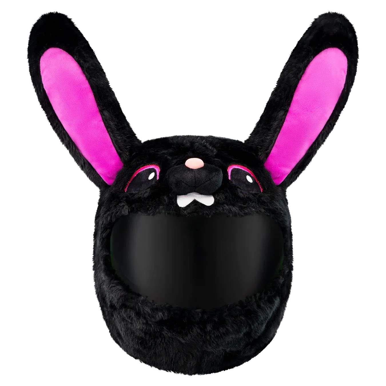Motorcycle Helmet Cover - Black Bunny