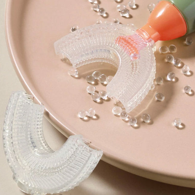 U-Shaped Silicone Toothbrush for Children Aged 1–12