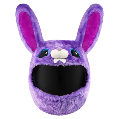 Motorcycle Helmet Cover - Purple Bunny