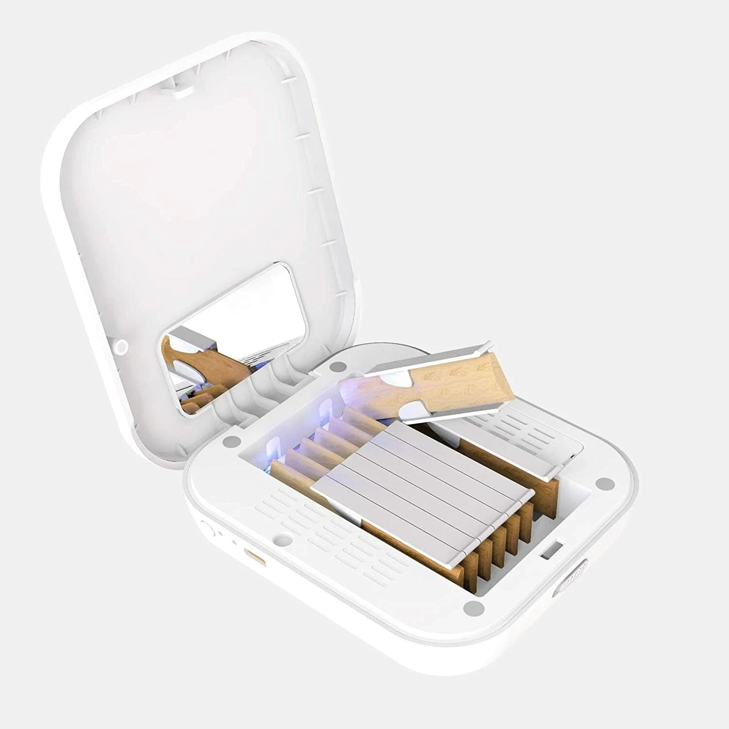 Electric UV disinfection and cleaning reed box