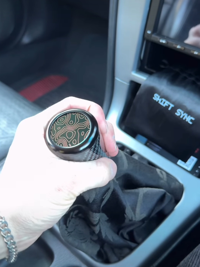 Carbon fiber OLED car gear shift knob