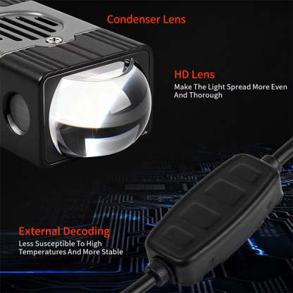 Shockproof, high-lumen, flickering white and yellow beam fog lights