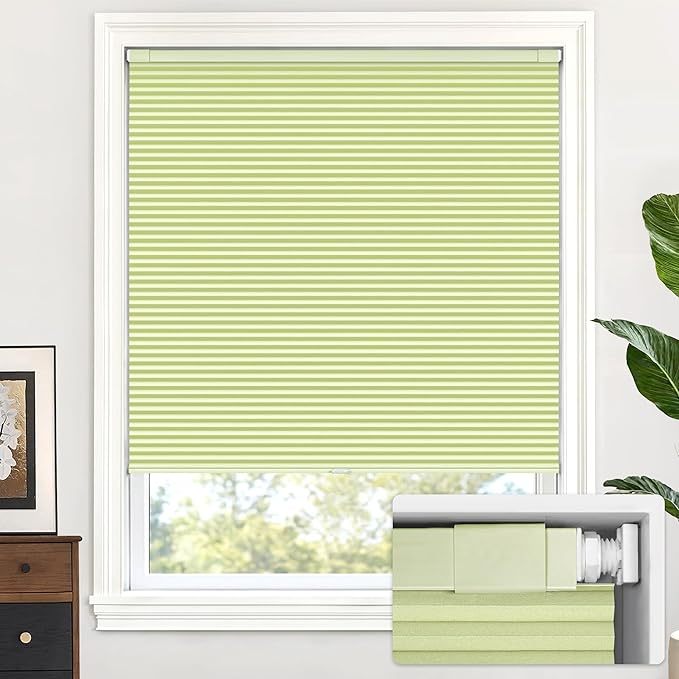 Cordless honeycomb blinds can be installed without tools or drilling