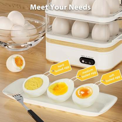 Electric rapid egg cooker, 12-egg capacity