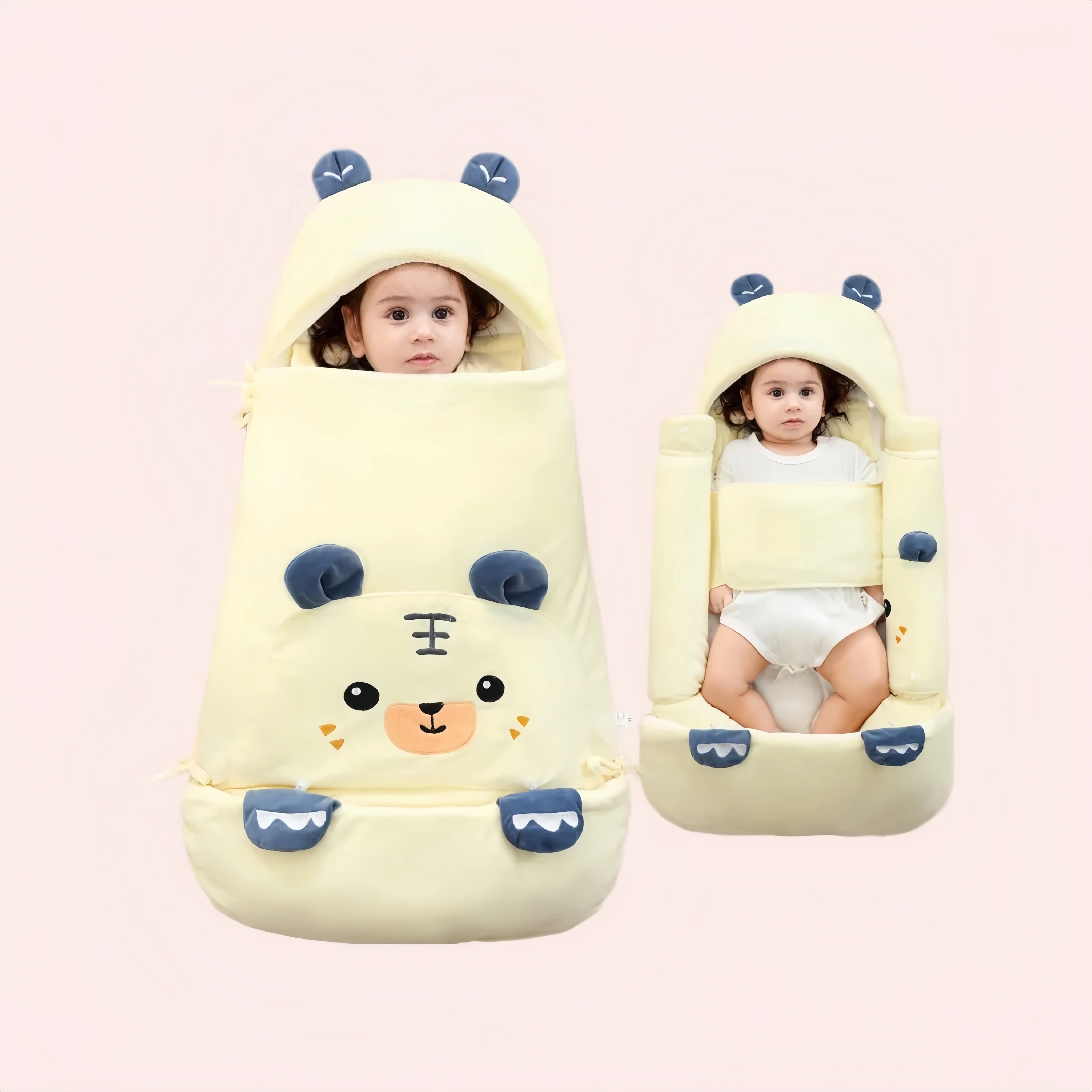 Temperature-Indicating Baby Swaddle Blanket – 3-in-1 Wrap & Stroller Footmuff