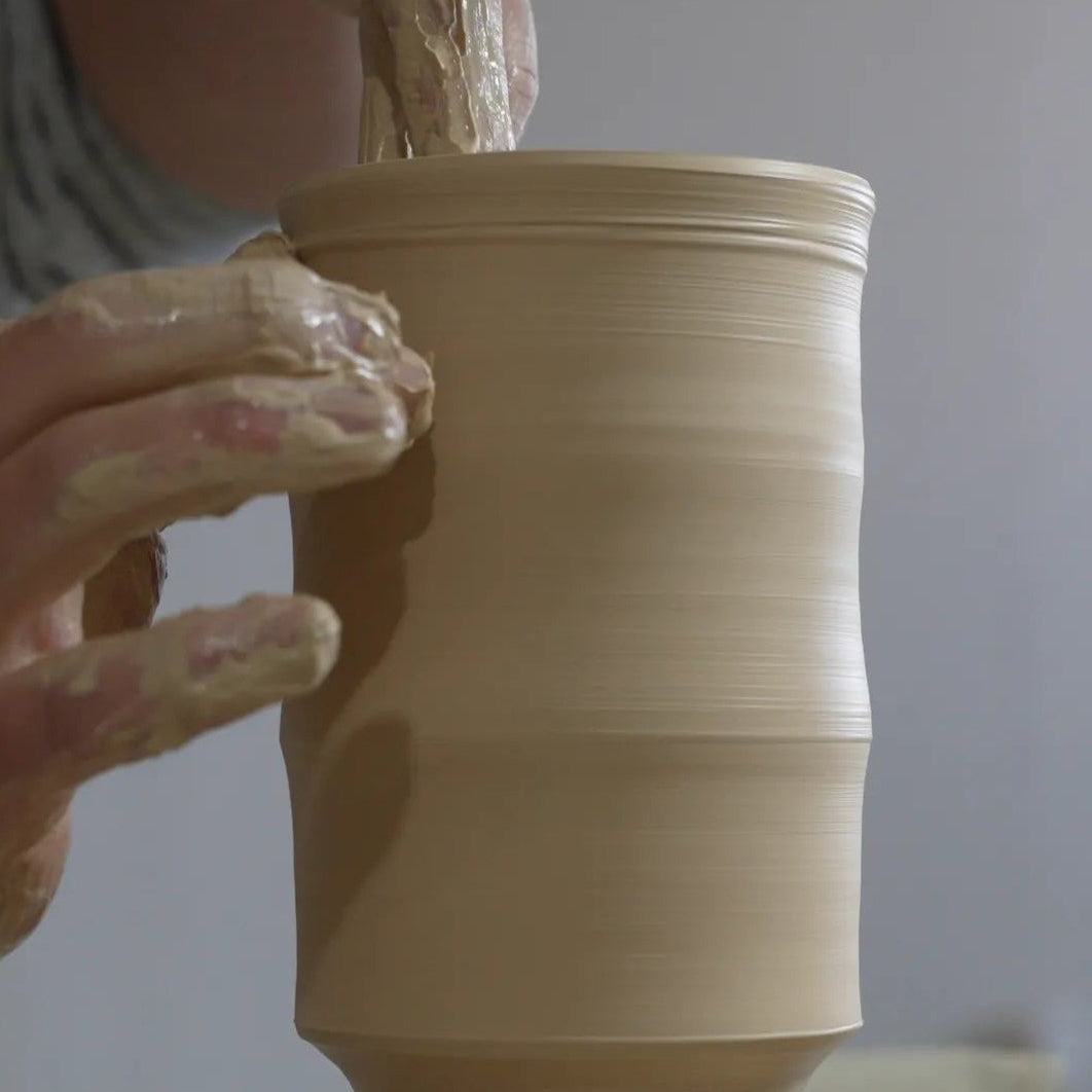 Bamboo Mug – Handcrafted Ceramic with Natural Rock Glaze