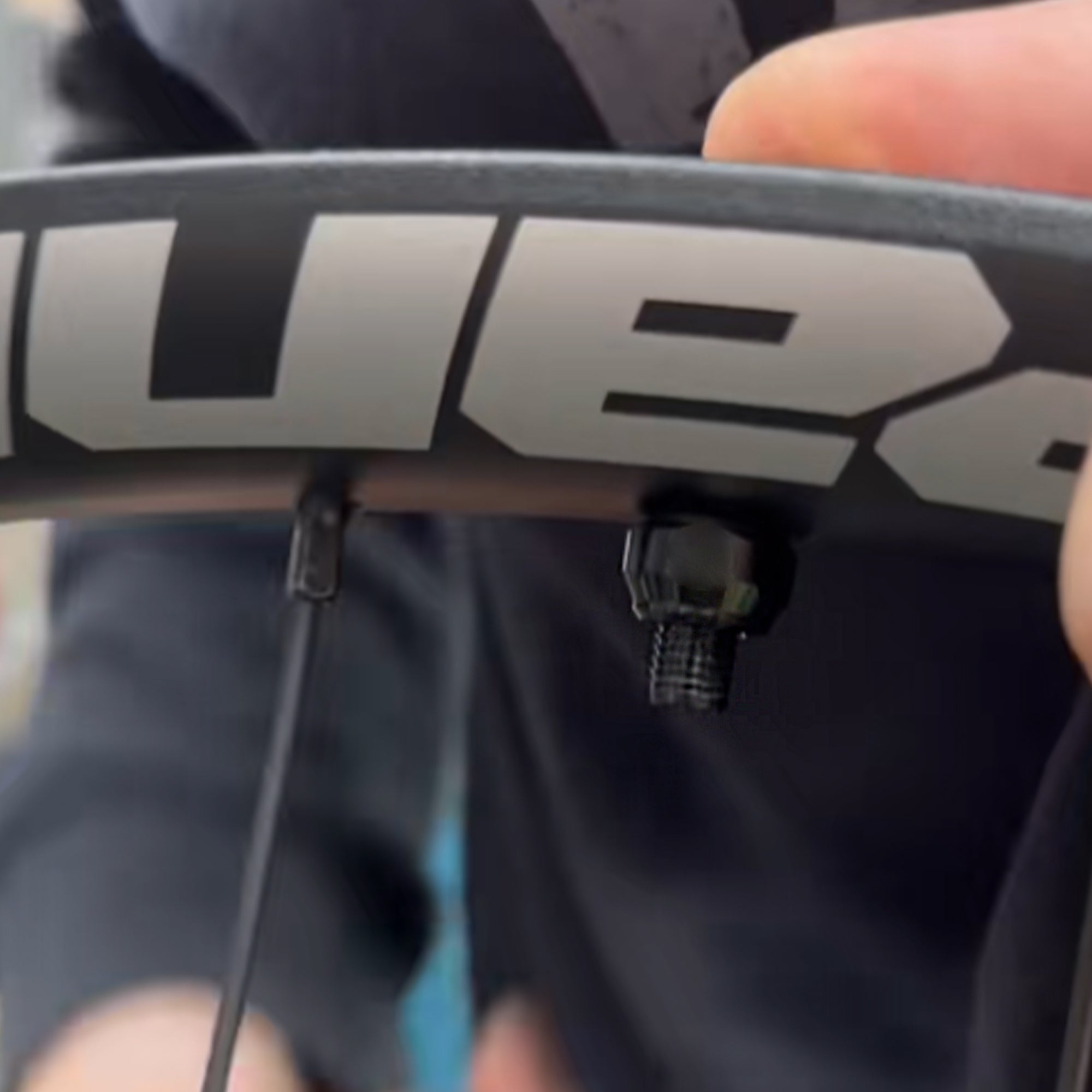 Black tubeless valve stem