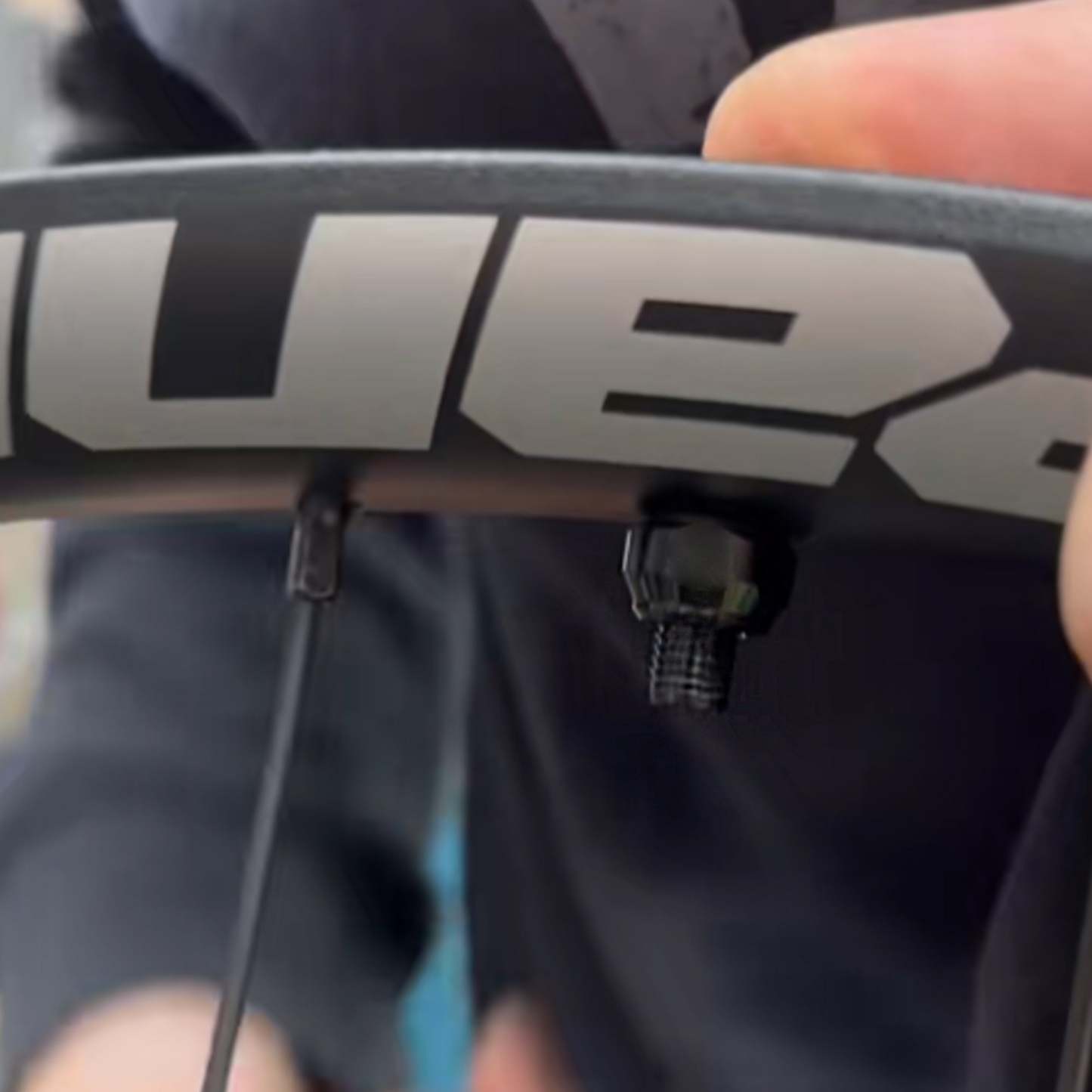 Black tubeless valve stem