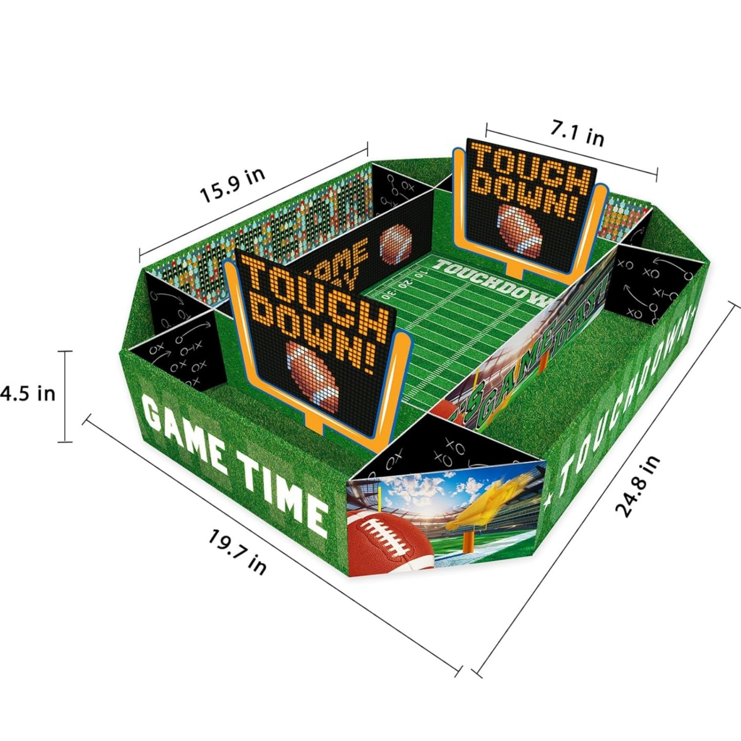 All-in-One Football Snack Stadium | Ultimate Game Day Serving Tray Set 🏈🎉