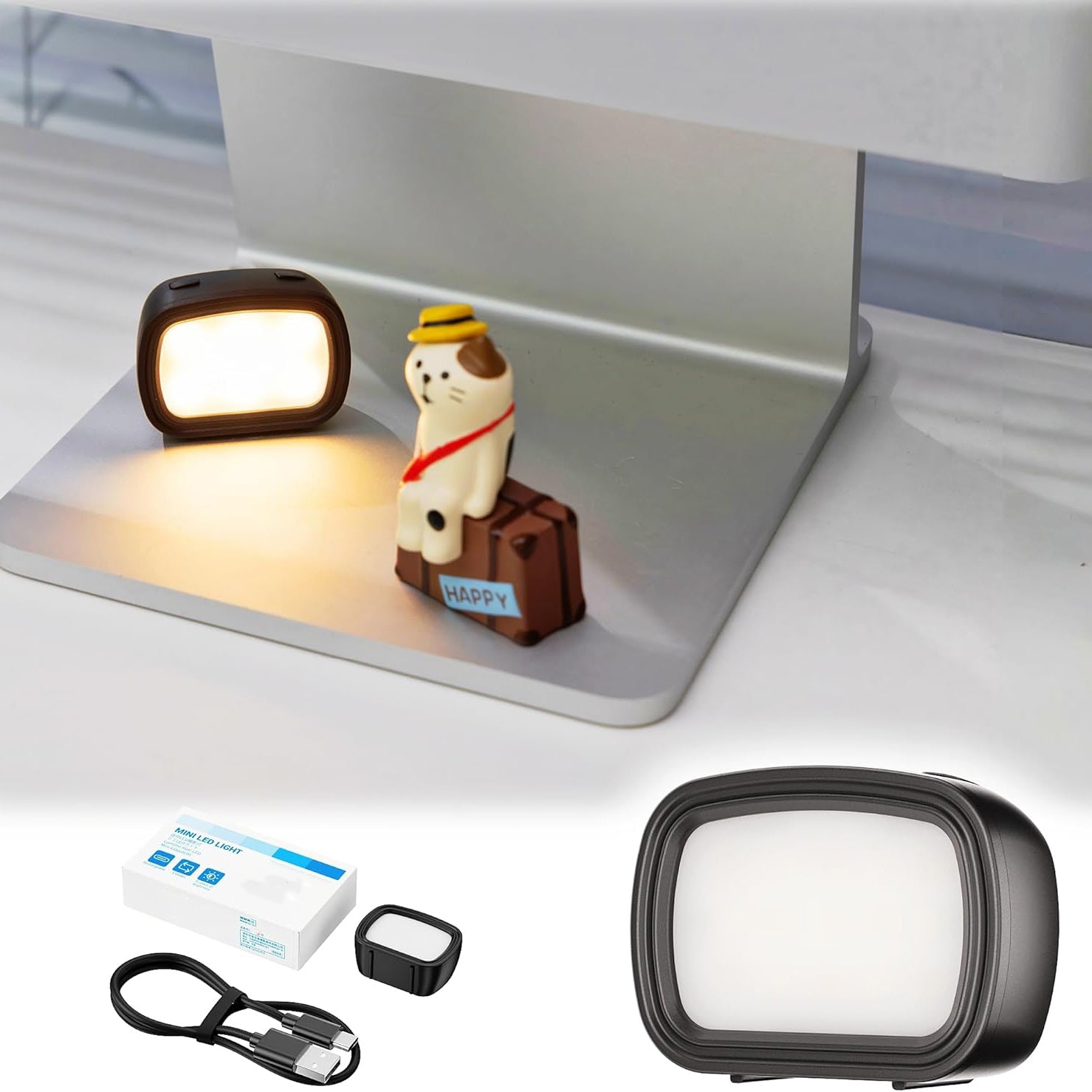 Magnetic Fill Light for DJI Osmo Pocket 3 – Rechargeable Mini LED with Accessories