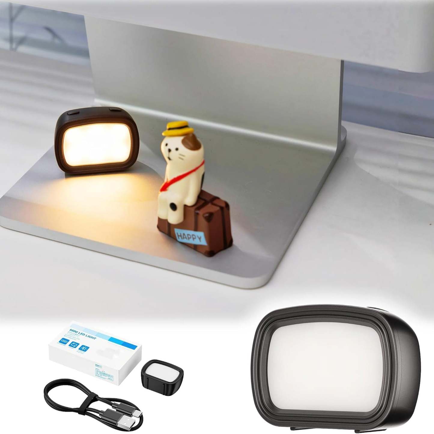 Magnetic Fill Light for DJI Osmo Pocket 3 – Rechargeable Mini LED with Accessories