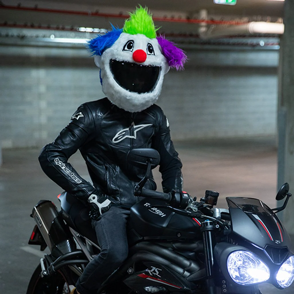 Motorcycle Helmet Cover - Clown