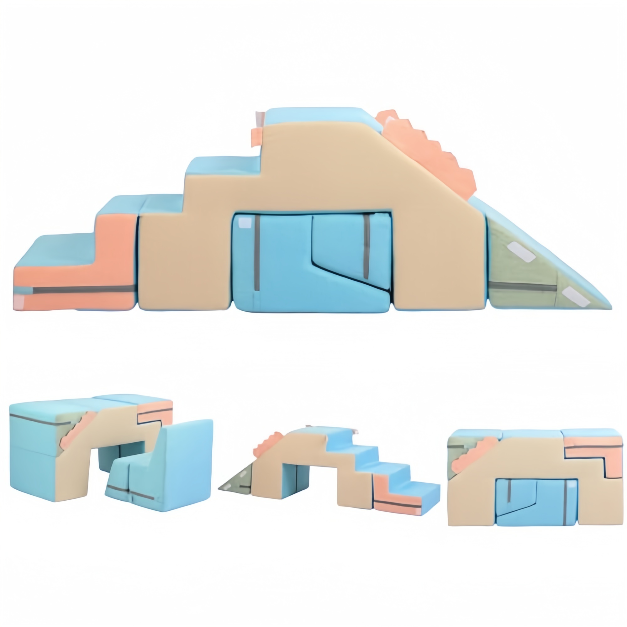 4-in-1 Soft Foam Climbing Blocks for Kids – Indoor Climbing, Crawling & Creative Play 🧸