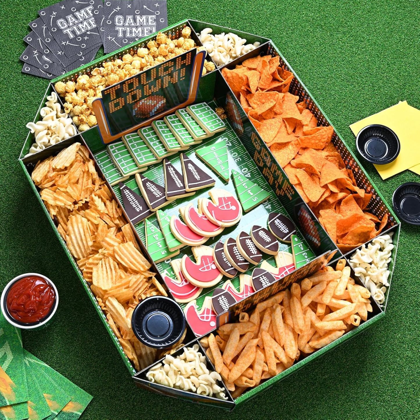All-in-One Football Snack Stadium | Ultimate Game Day Serving Tray Set 🏈🎉