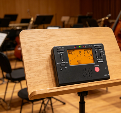 Combination instrument tuner metronome