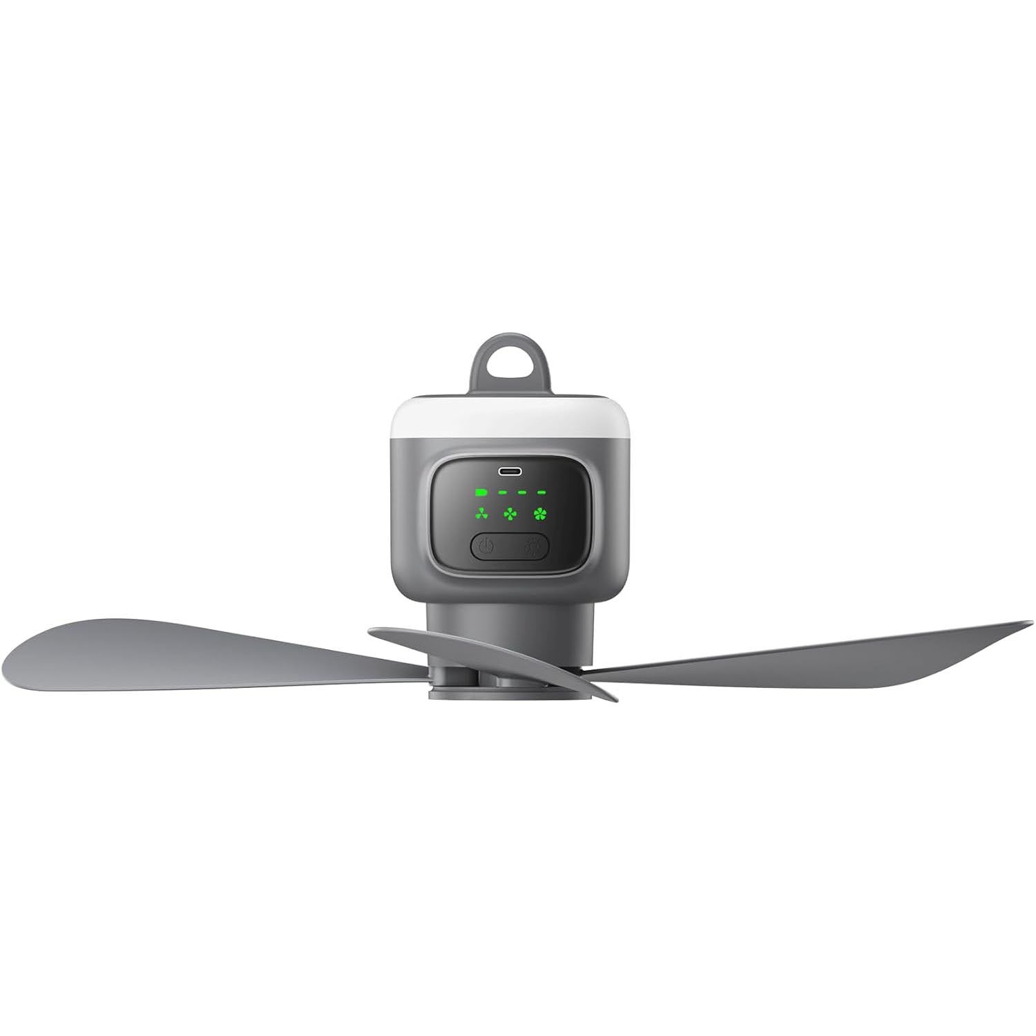 Portable Camping Fan with Light – 17.7″ Rechargeable Ceiling Tent Fan