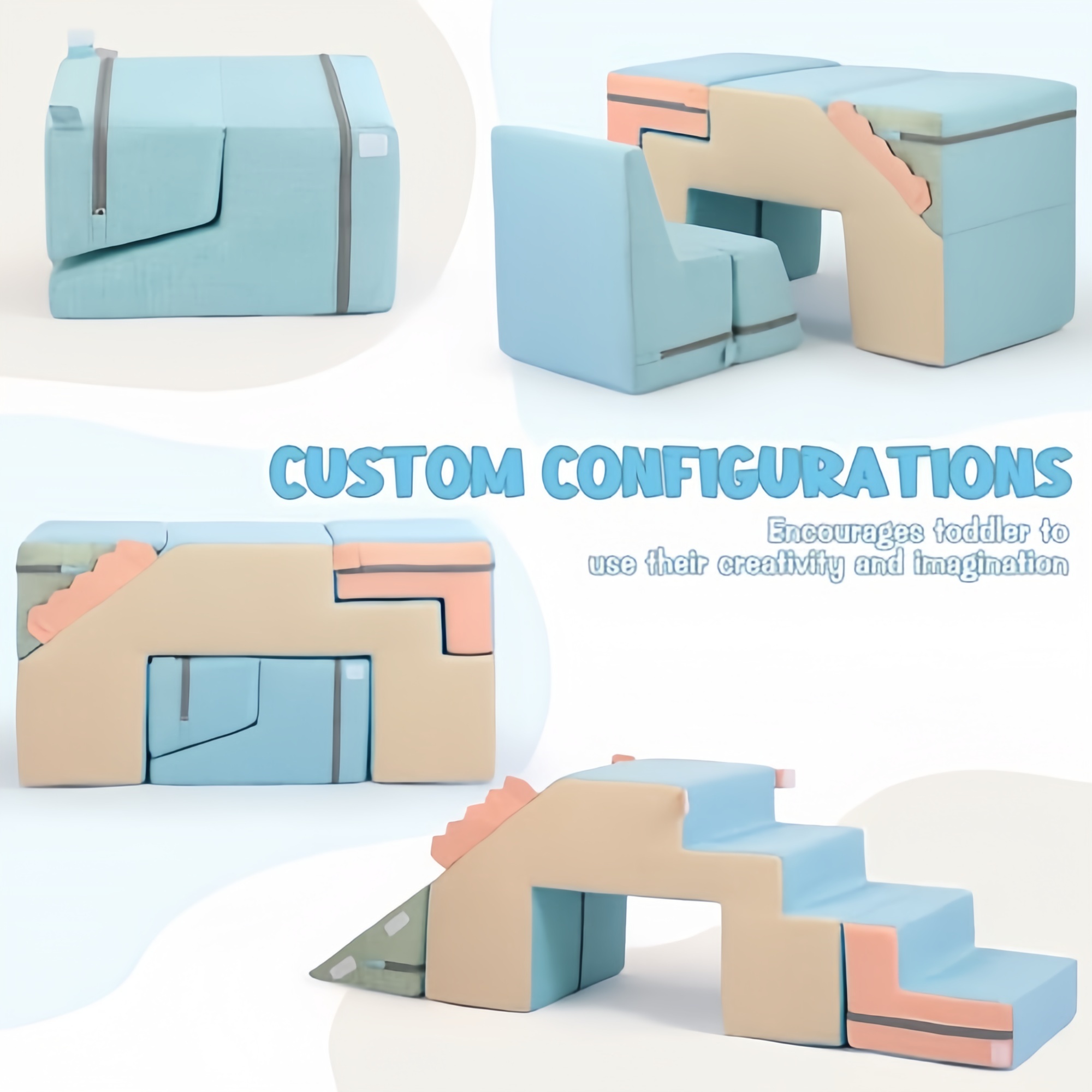 4-in-1 Soft Foam Climbing Blocks for Kids – Indoor Climbing, Crawling & Creative Play 🧸
